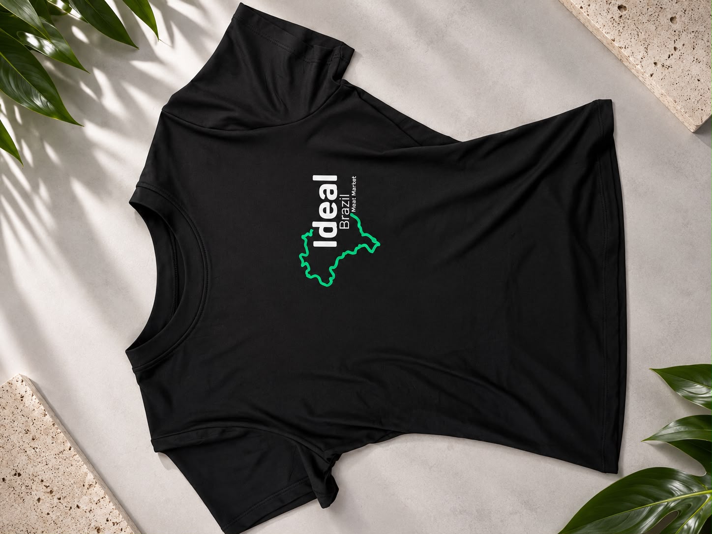 Black business shirt customized with a company logo
